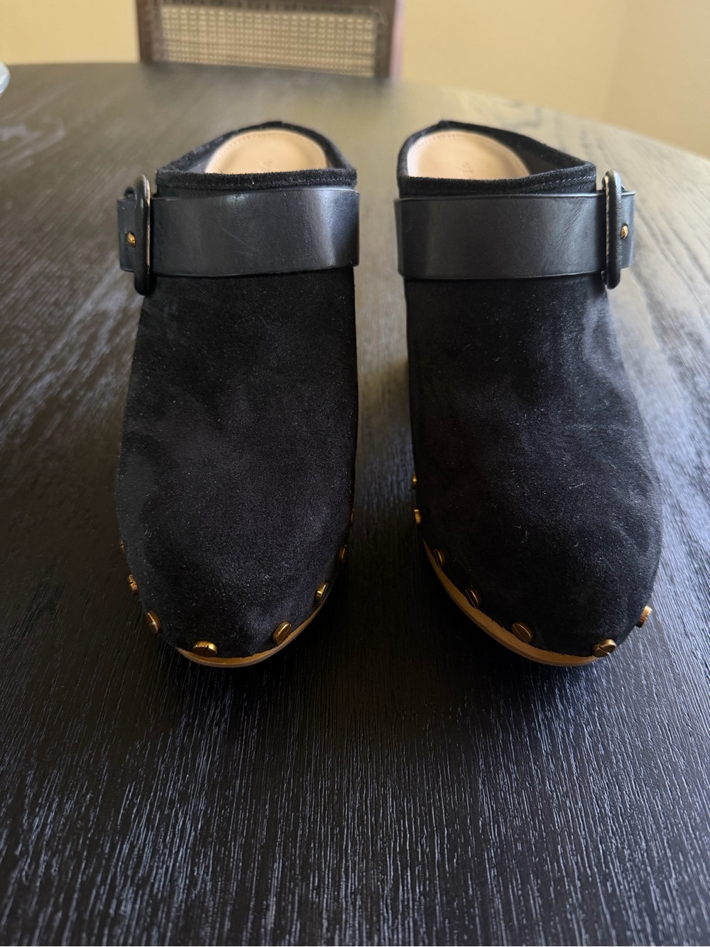 Women's Suede Dacey Buckle Clog Mules